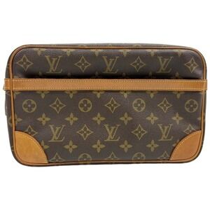 Louis Vuitton Compigne Clutch Bag Monogram Shoulder